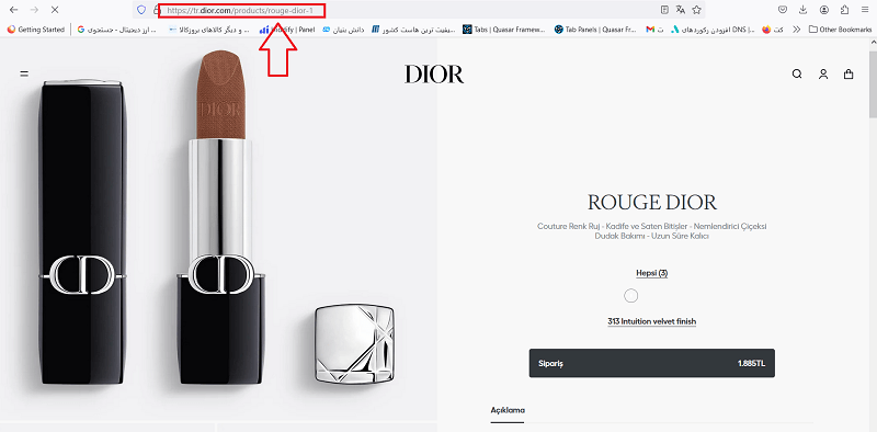 سفارش خرید از سایت دیور ترکیه Dior